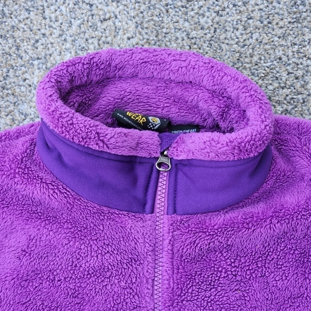 Mountain Hardwear Monkey Fleece Jacket Purple Zip Up Coat Youth Girls Size Large